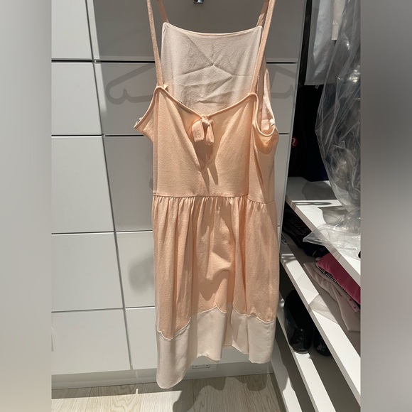 Perfect condition size L miumiu mini dress, pink cotton with white silk trim - Picture 2 of 5